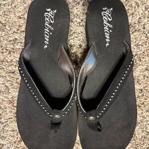 Cobian Black Women's Sandals with Studded Straps